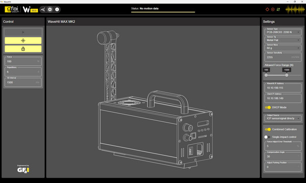 Software user interface Screenshot
